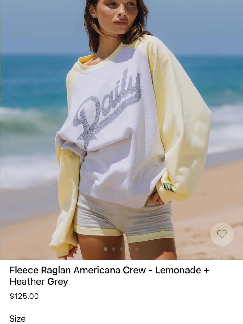 Daily Drills Raglan Crew Sweater - Lemonade & Heather Grey